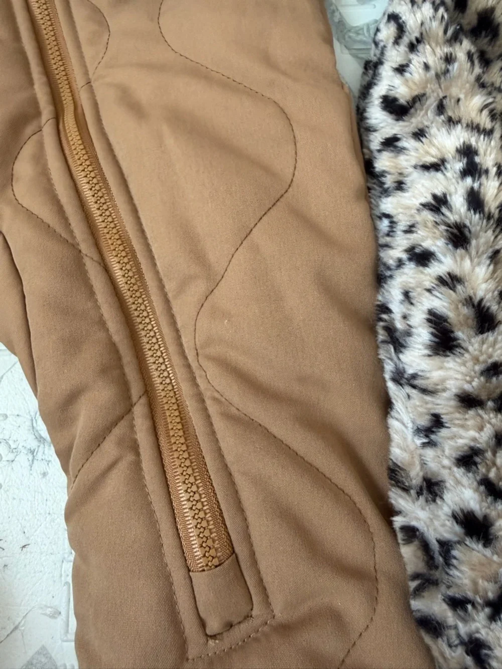 Toddler Brown Quilted Hooded One-Piece Snowsuit bundle